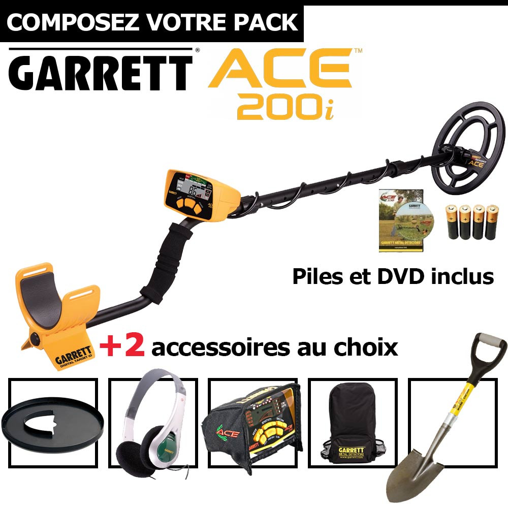 Garrett ACE 200i + 2 accessoires au choix