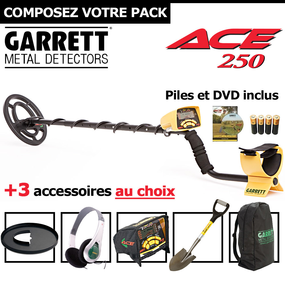 Garrett ACE 250 + 3 accessoires au choix