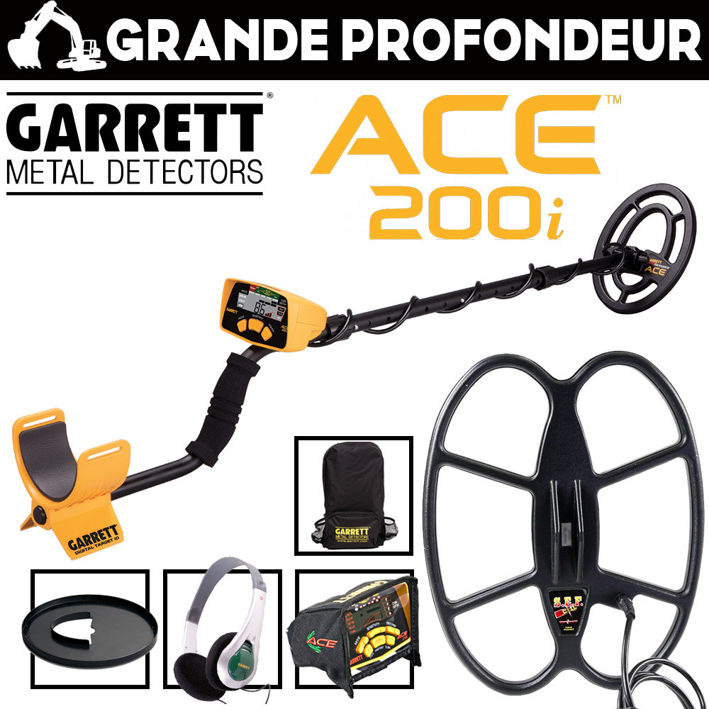 Garrett Détecteur de métal Garrett ACE 200i pour Fer Or et tous