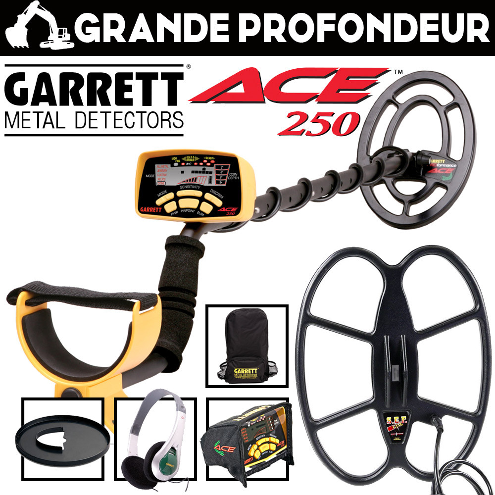 PACK : Détecteur de métaux Garrett ACE 250 + ProPointer II +