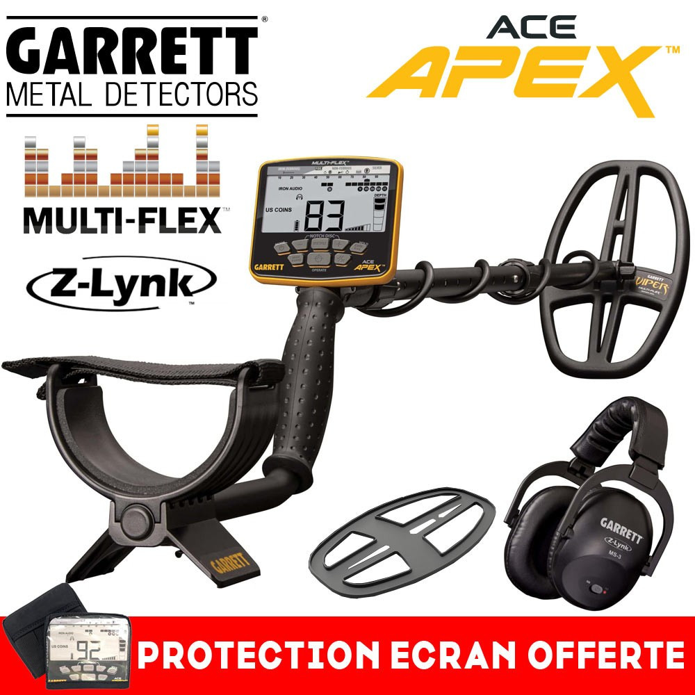 Pack promotion détecteur de métaux Garrett APEX avec casque sans fil