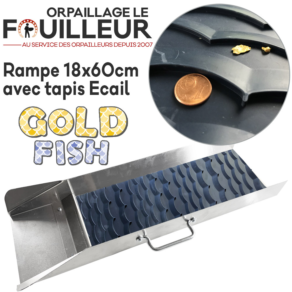 Rampe d'orpaillage 18x60cm + tapis Ecail Goldfish