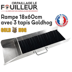 Rampe d'orpaillage 18x60cm avec tapis Goldhog