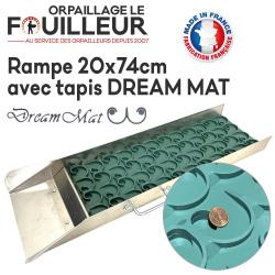 Rampe d'orpaillage alu 20x74cm avec tapis DREAM MAT