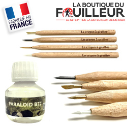 Paraloid 50ml + Set de 4 crayons à gratter