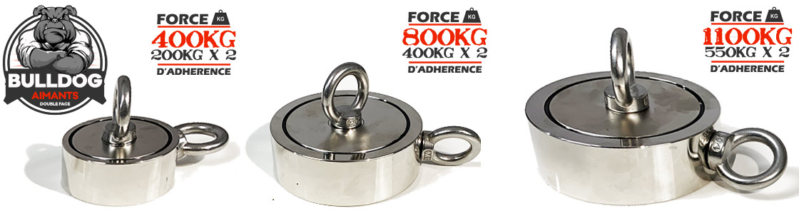 Aimant Peche 800kg Double Face Super Puissant Magnetique Avec