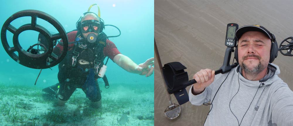 Le Fouilleur et Mudy Diver testent les détecteurs de metaux à l plage et en plongée