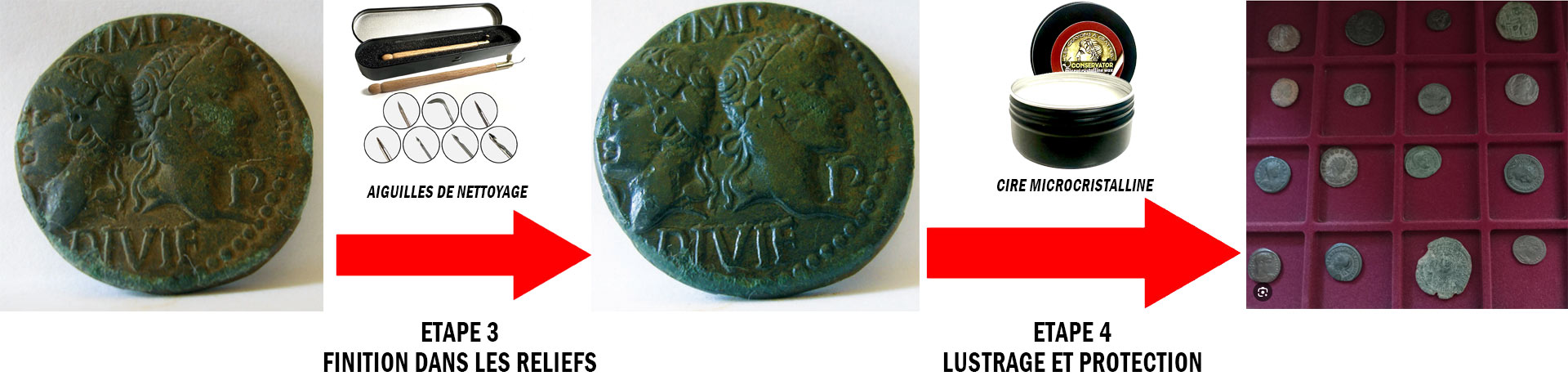 nettoyage monnaie romaine