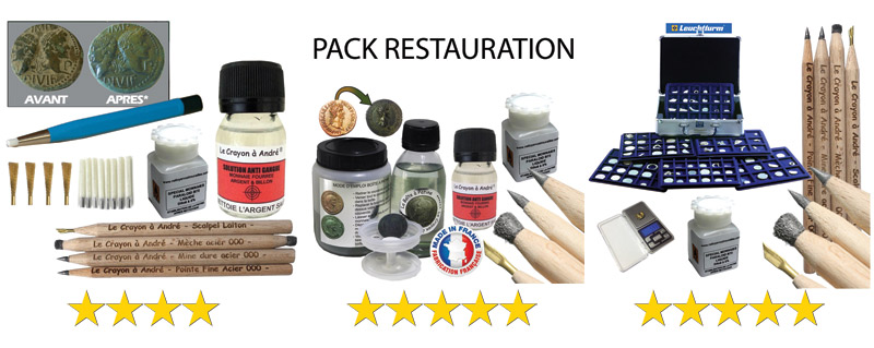 Promotions packs nettoyage et restauration numismatique