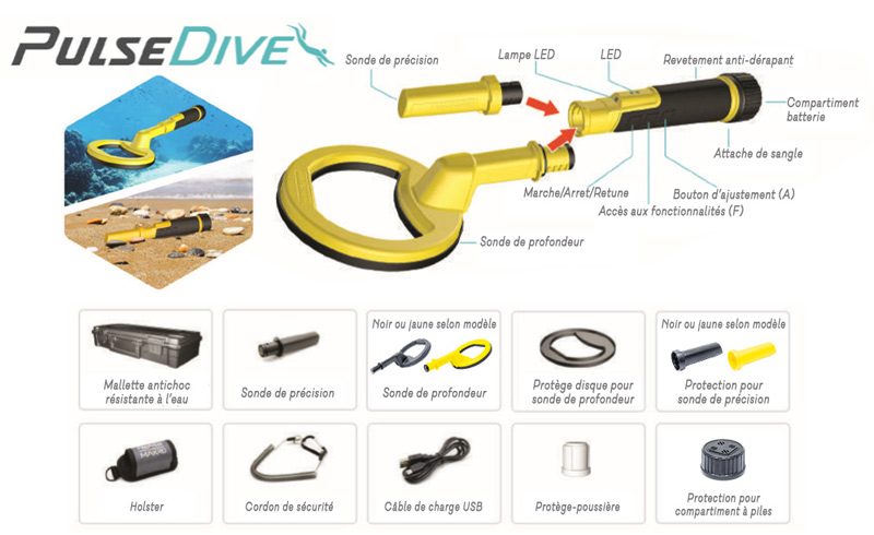 accessoires et réglages du pulse dive