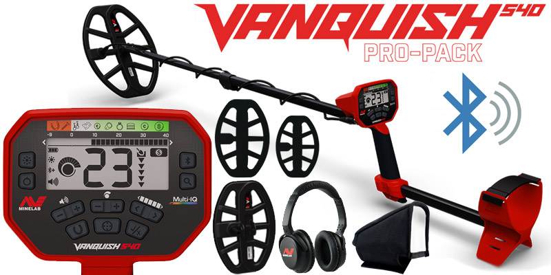 Détecteur Minelab VANQUISH 540 propack avec 2 disques  et casque sans fil