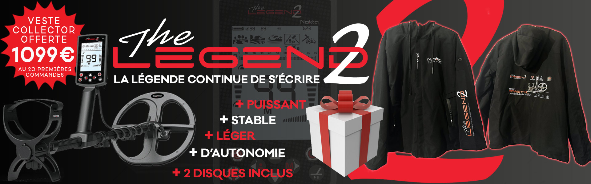 Détecteur de métaux LEGEND 2 collector