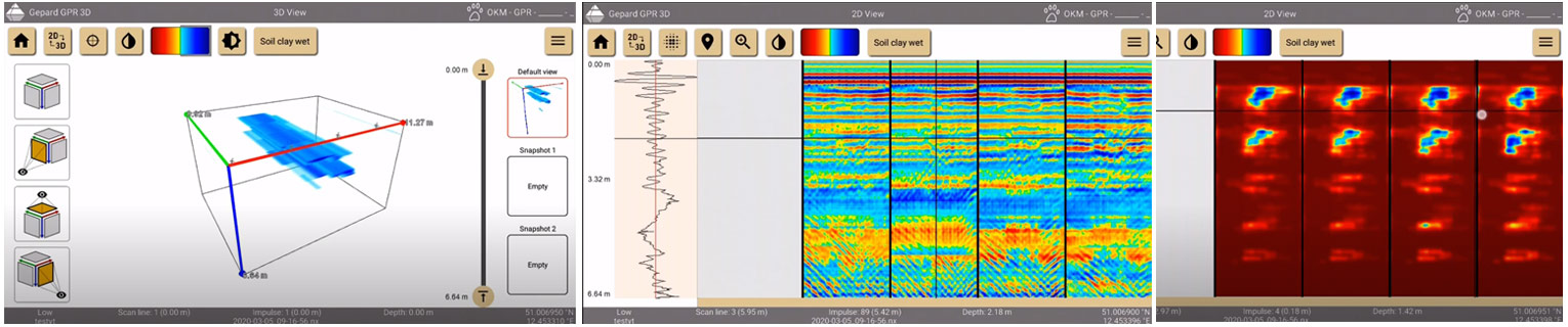 scans avec radar de sol gepard